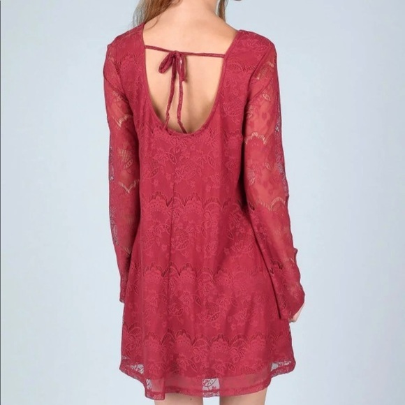 Altard State Red Lace Dress